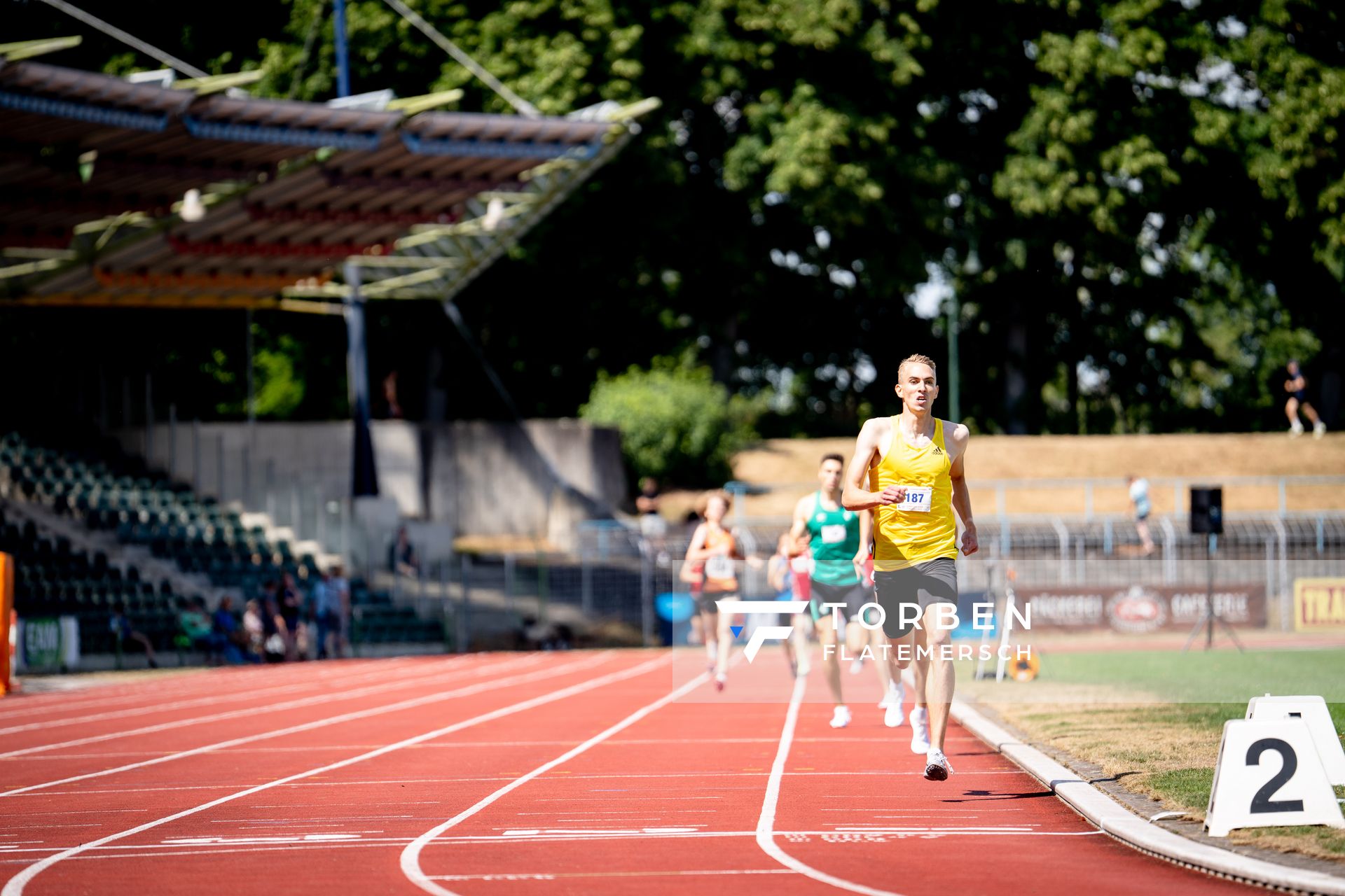 Luis Oberbeck (LG Goettingen) ueber 800m am 03.07.2022 waehrend den NLV+BLV Leichtathletik-Landesmeisterschaften im Jahnstadion in Goettingen (Tag 1)